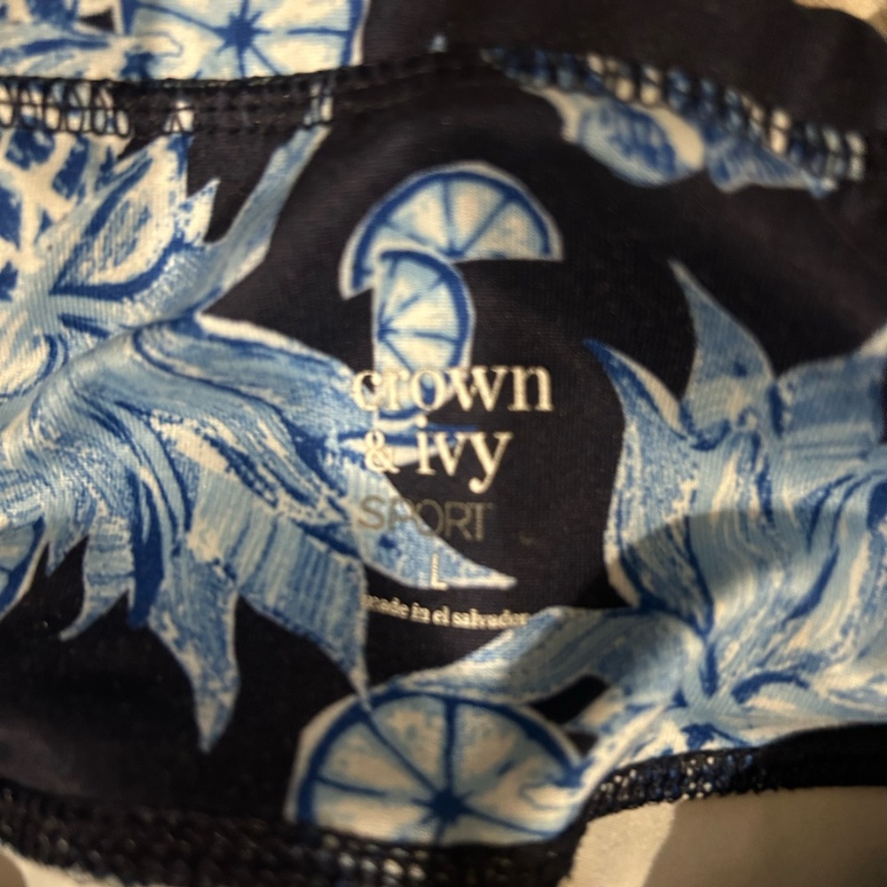 Crown & Ivy Sport Pineapple Leggings L - Picture 4 of 4